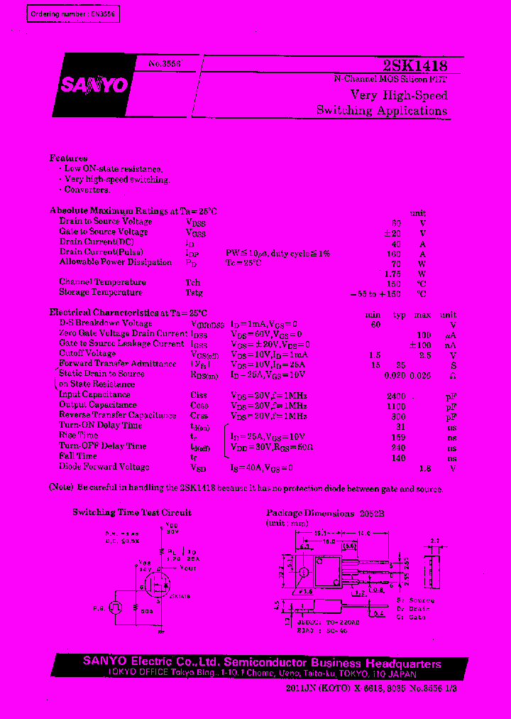 2SK1418_495567.PDF Datasheet