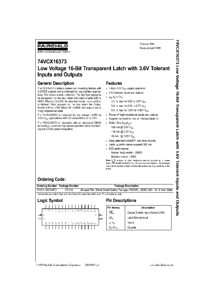 74VCX16373MTD_501267.PDF Datasheet