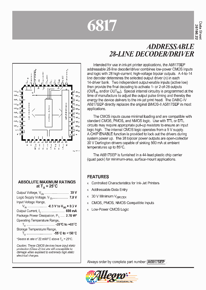 A6817SEP_527895.PDF Datasheet