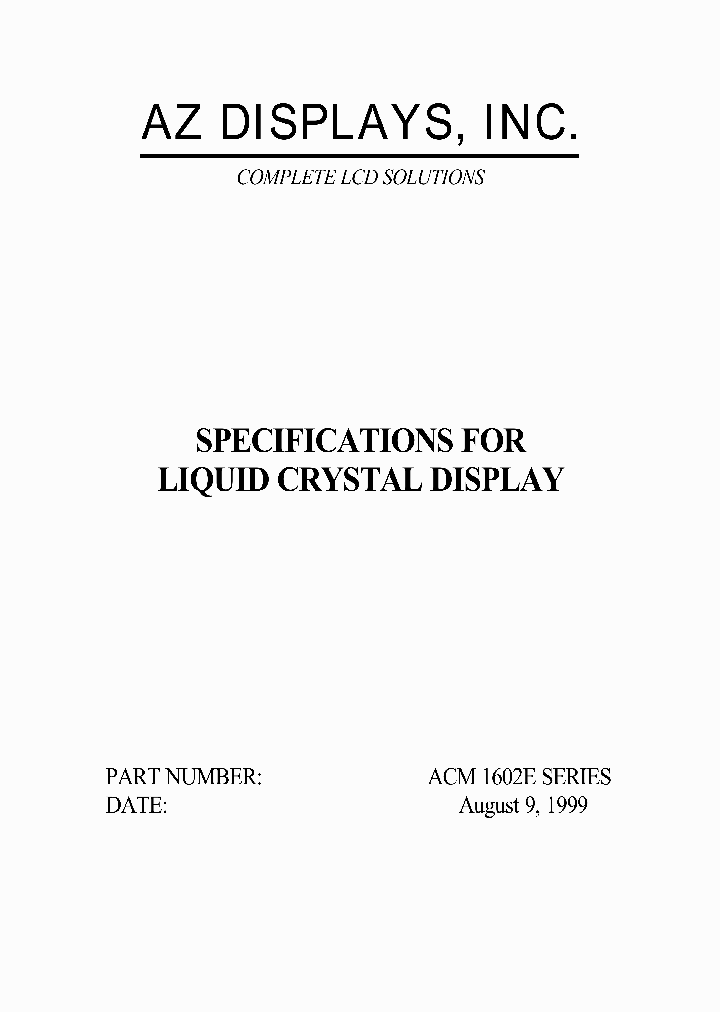 ACM1602E_509655.PDF Datasheet