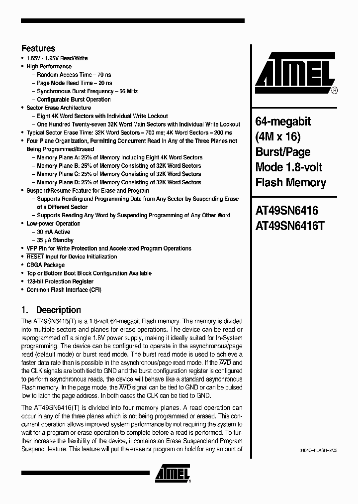 AT49SN6416-70CI_539243.PDF Datasheet