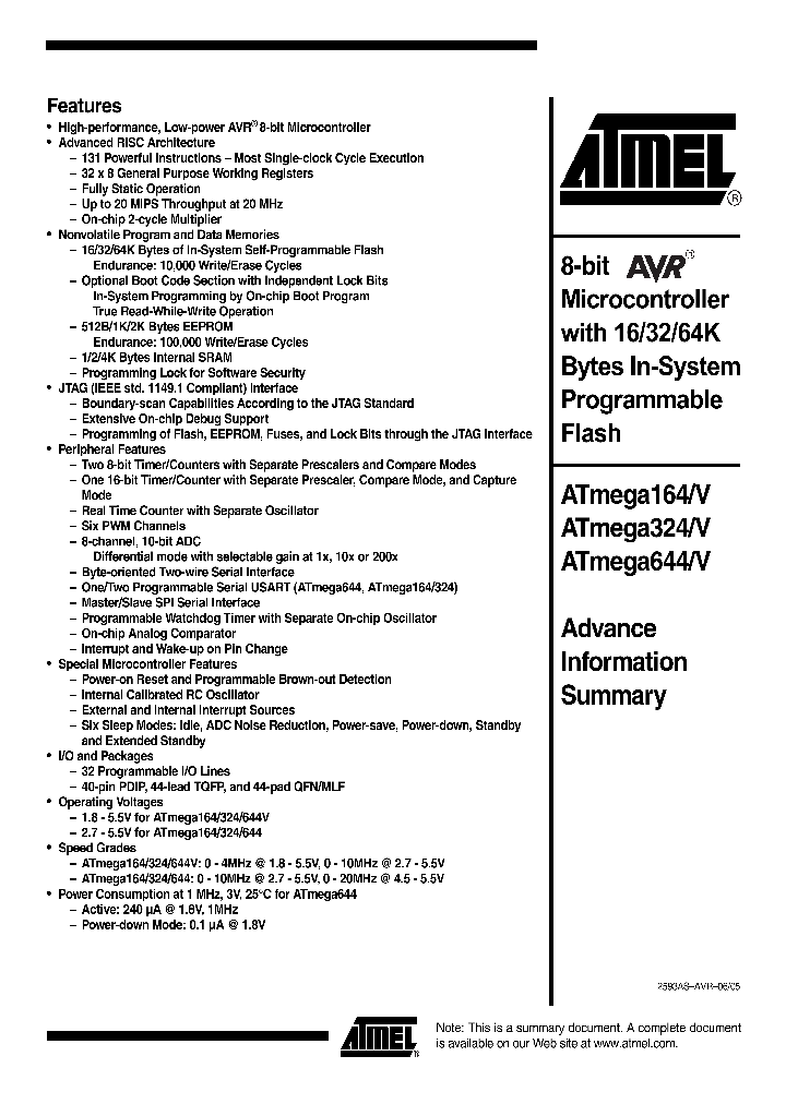 ATMEGA164_491412.PDF Datasheet