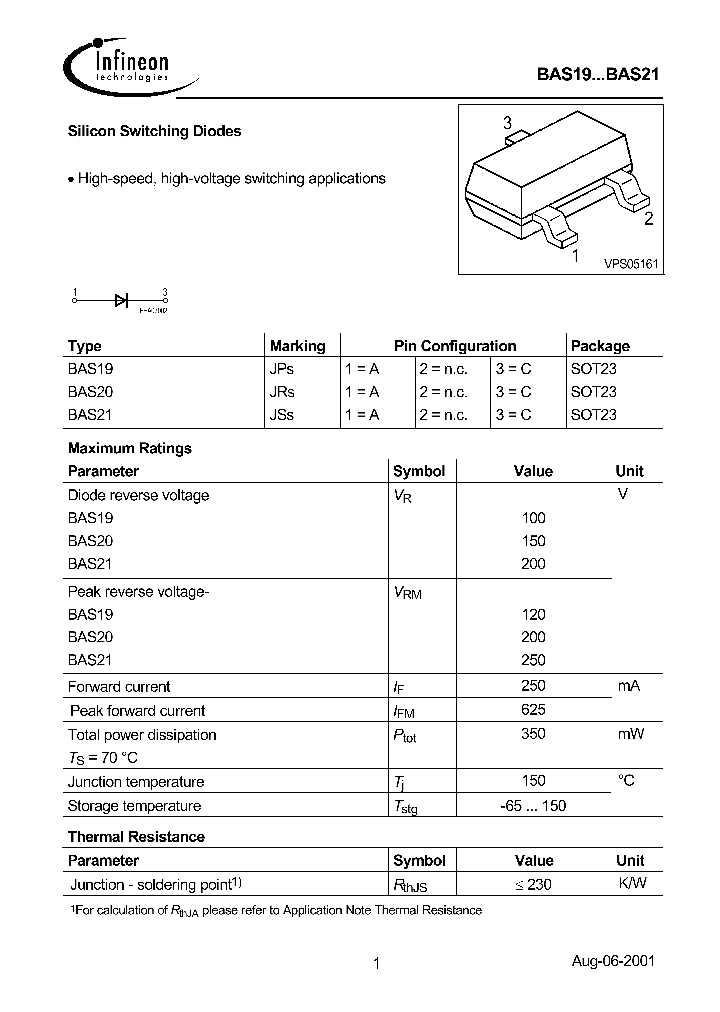 BAS19_523453.PDF Datasheet
