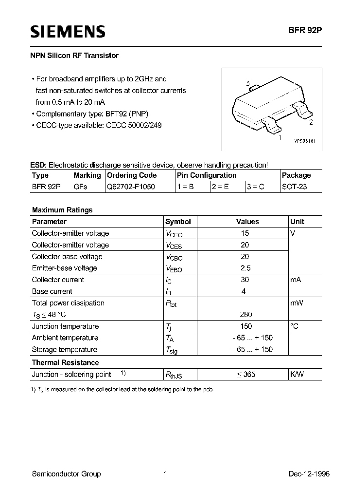 BFR92P_542823.PDF Datasheet