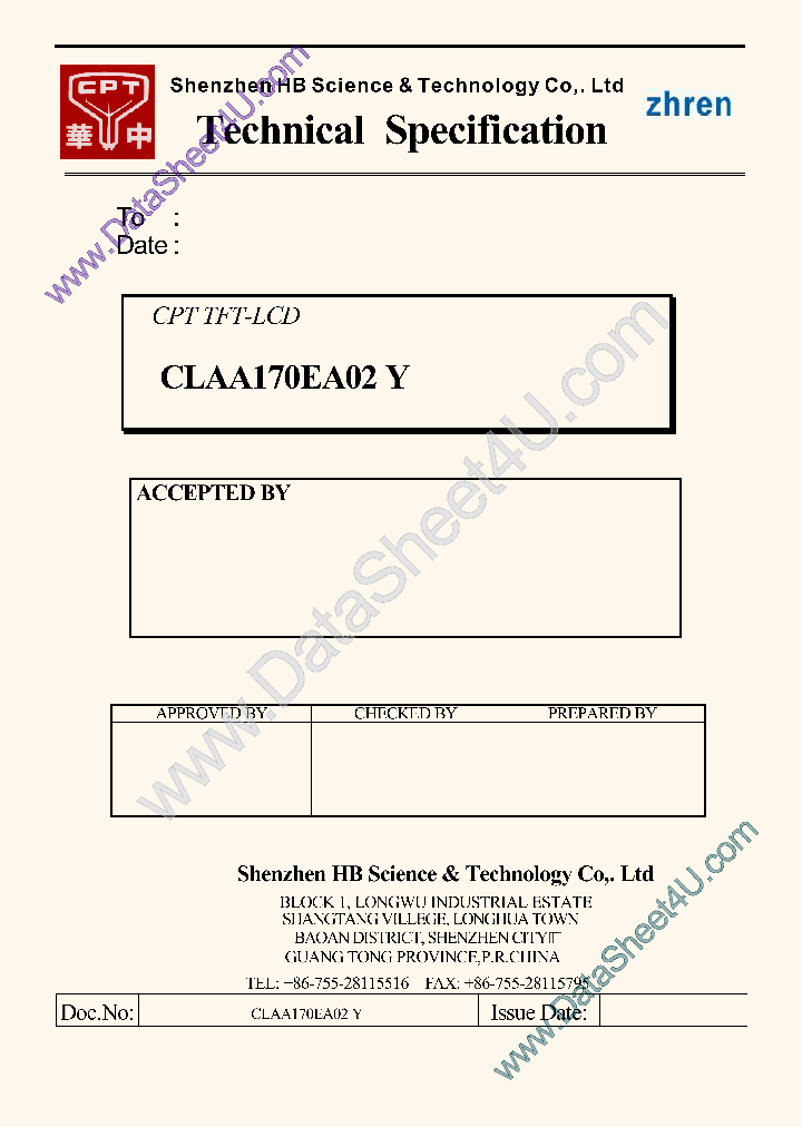 CLAA170EA02_523023.PDF Datasheet
