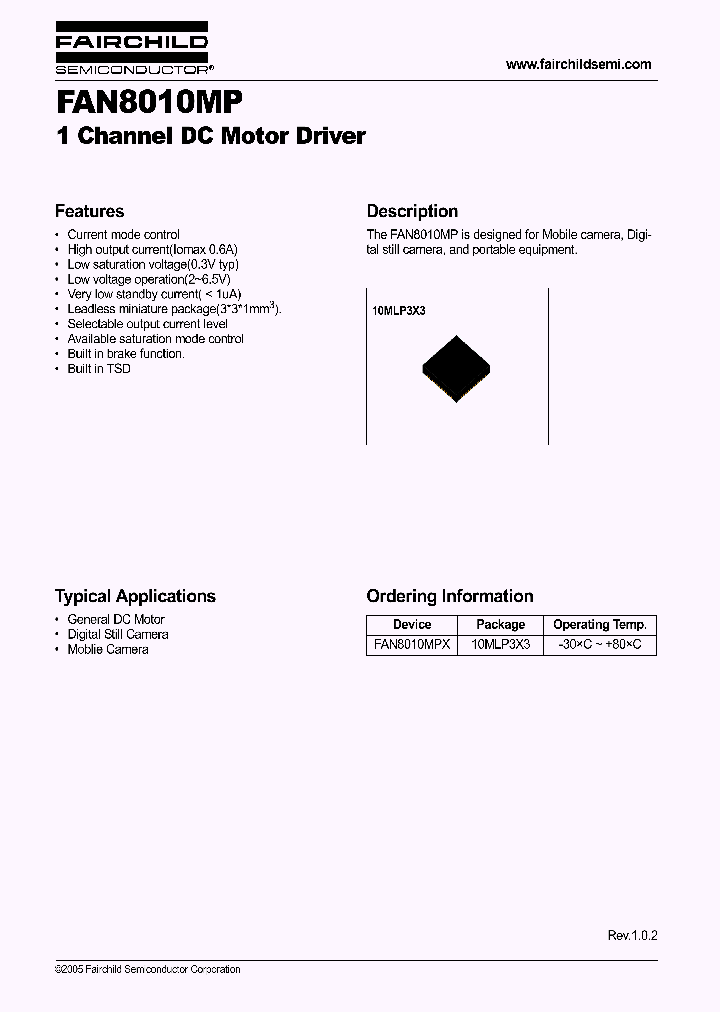 FAN8010MP_488107.PDF Datasheet