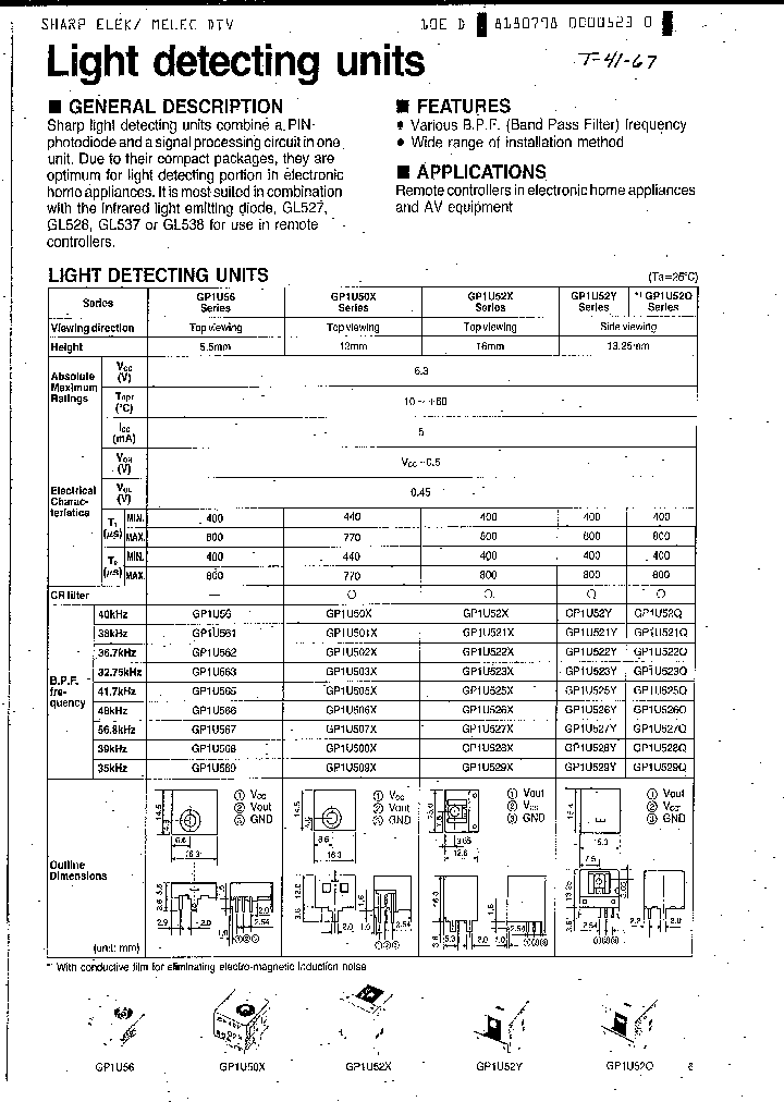 GP1U501X_534401.PDF Datasheet