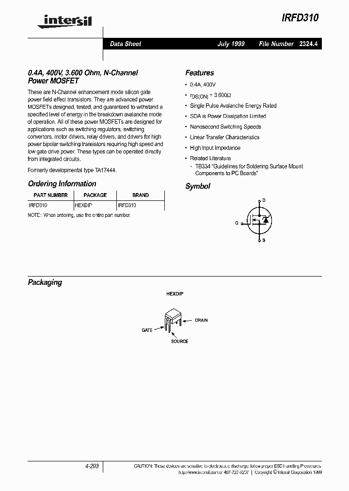 IRFD310_501768.PDF Datasheet