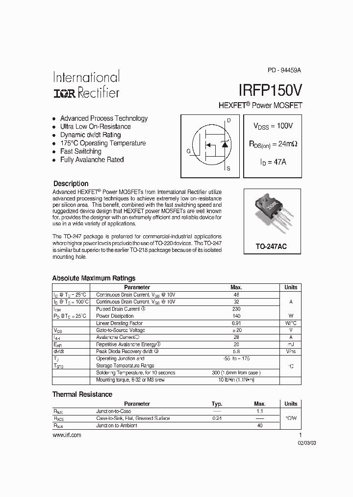 IRFP150V_499650.PDF Datasheet