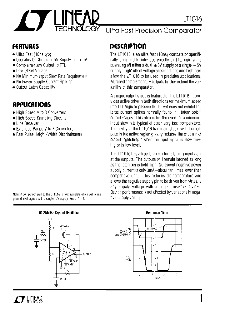 LT1016_522685.PDF Datasheet