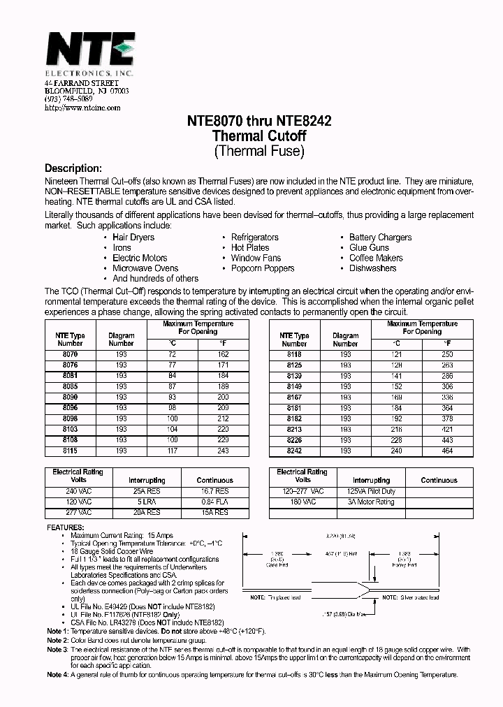 NTE8070_535689.PDF Datasheet