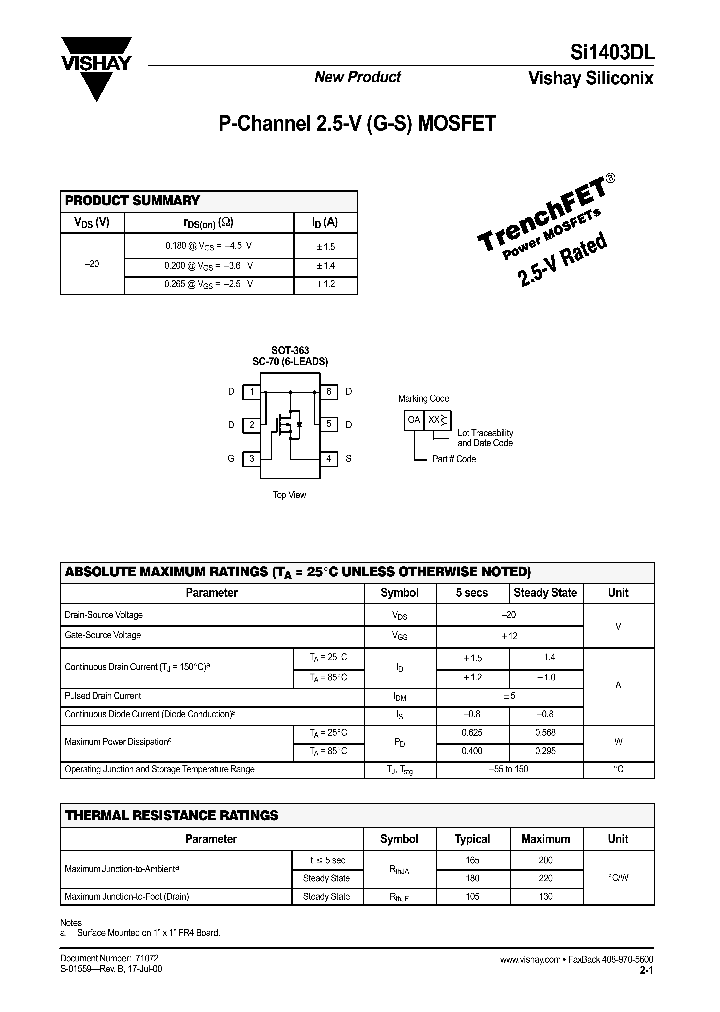 SI1403DL_542184.PDF Datasheet