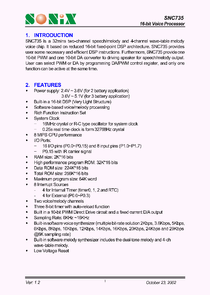 SNC735_498170.PDF Datasheet