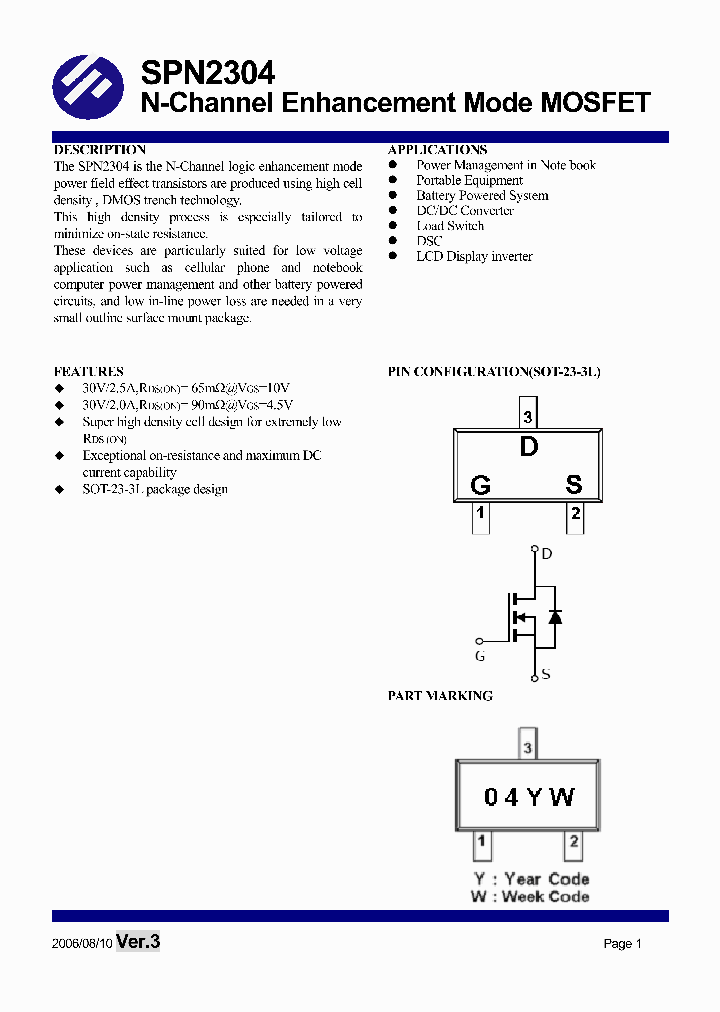 SPN2304_489126.PDF Datasheet