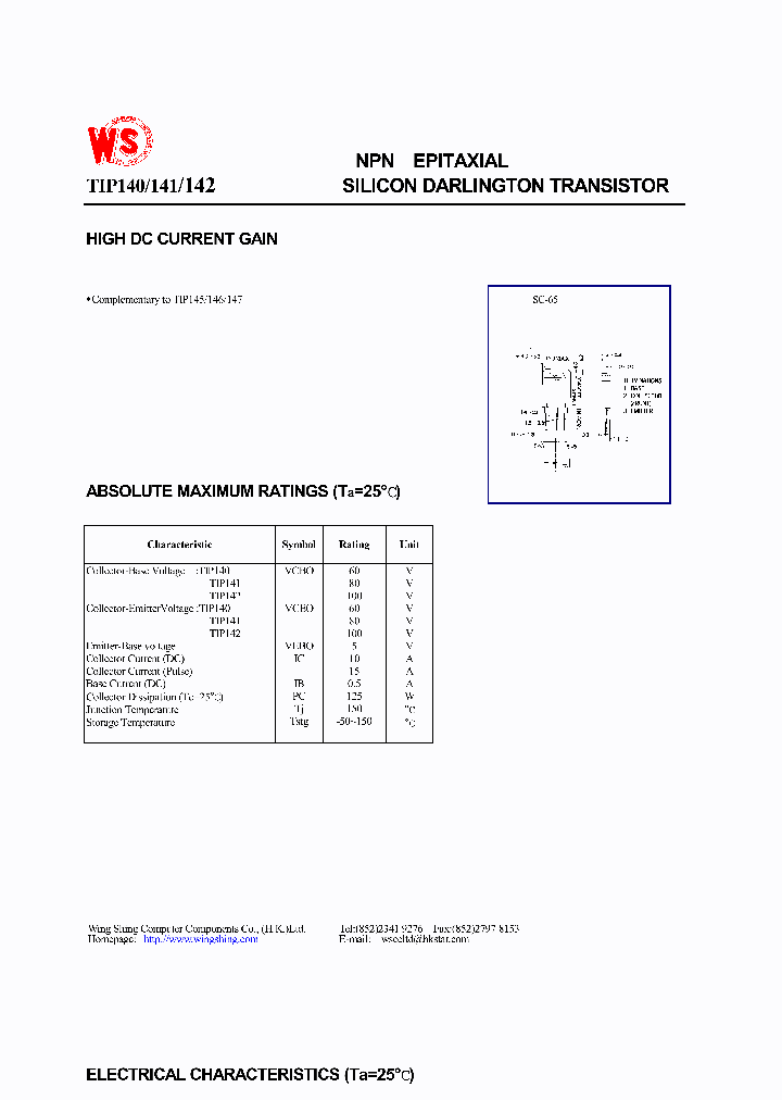 TIP140_550631.PDF Datasheet