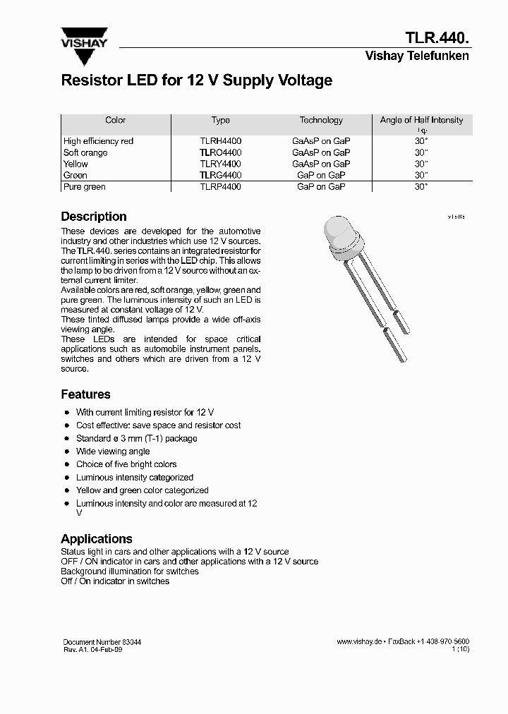 TLRG4400_519888.PDF Datasheet