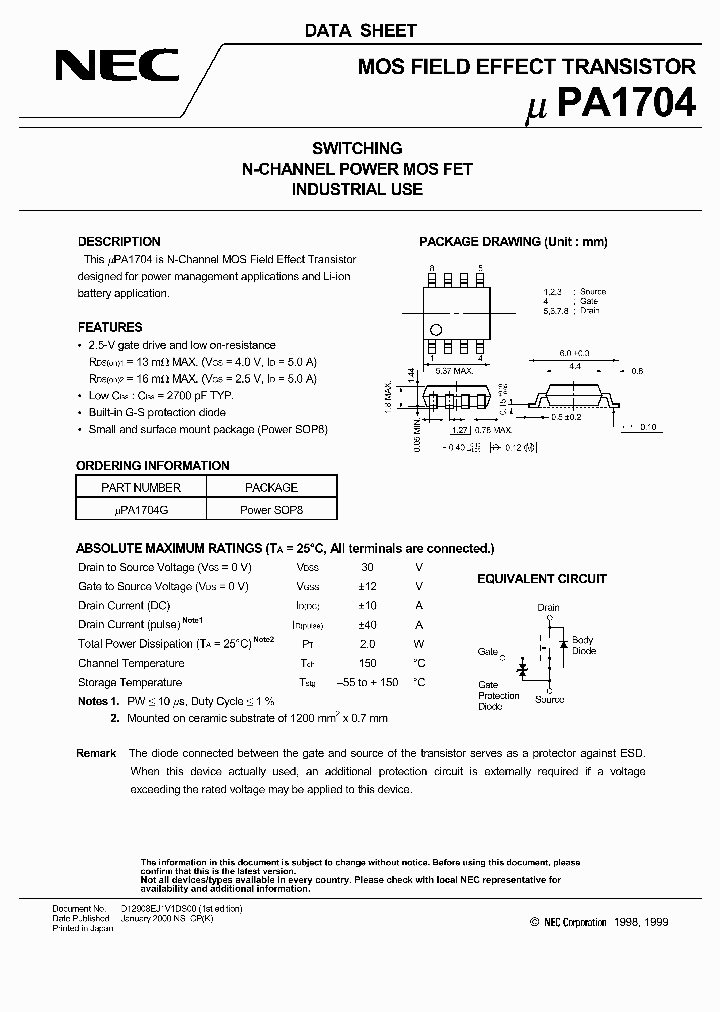 UPA1704_525682.PDF Datasheet