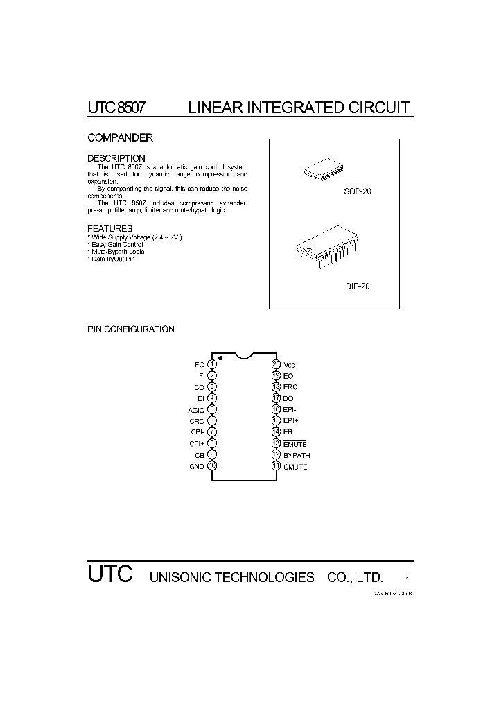 UTC8507_519132.PDF Datasheet