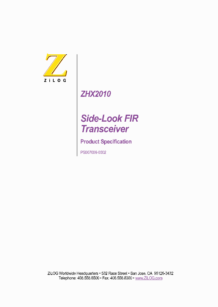 ZHX2010_538410.PDF Datasheet