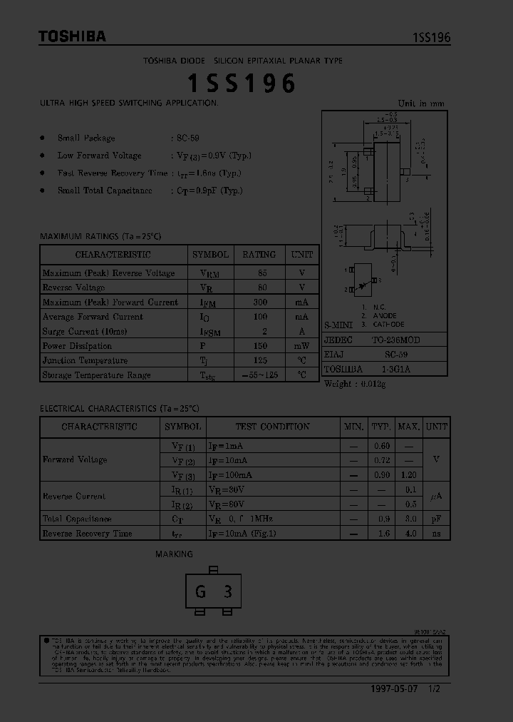 1SS196_600547.PDF Datasheet