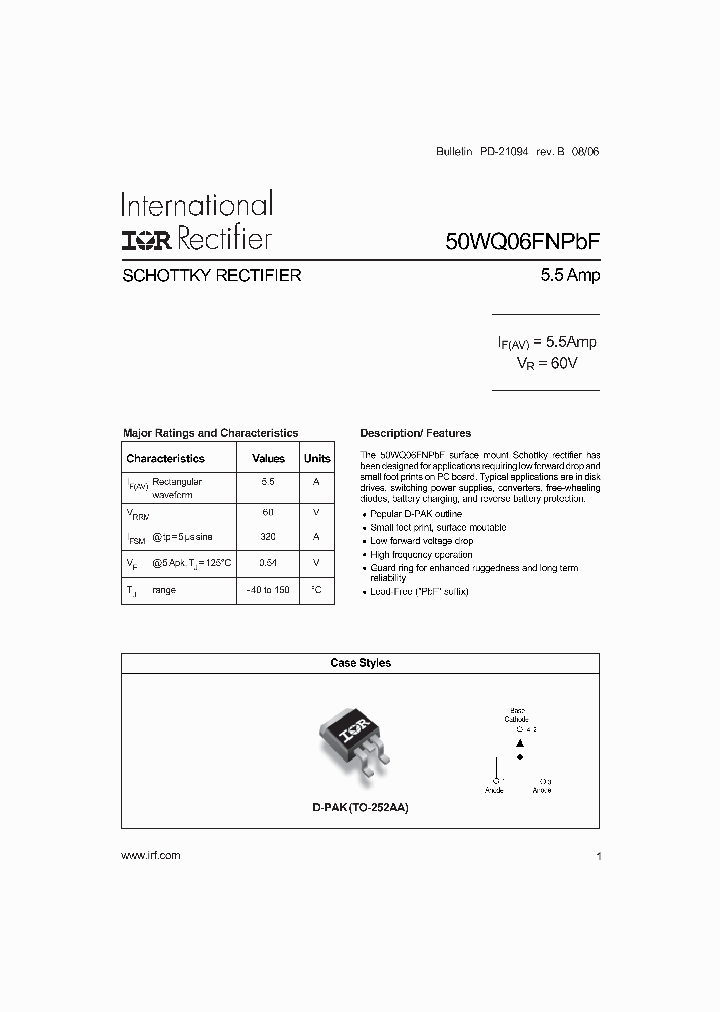 50WQ06FNPBF_710204.PDF Datasheet