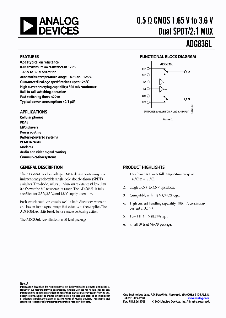 ADG836LYRM_704526.PDF Datasheet