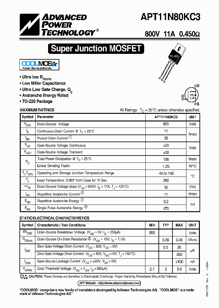 APT11N80KC3_643205.PDF Datasheet