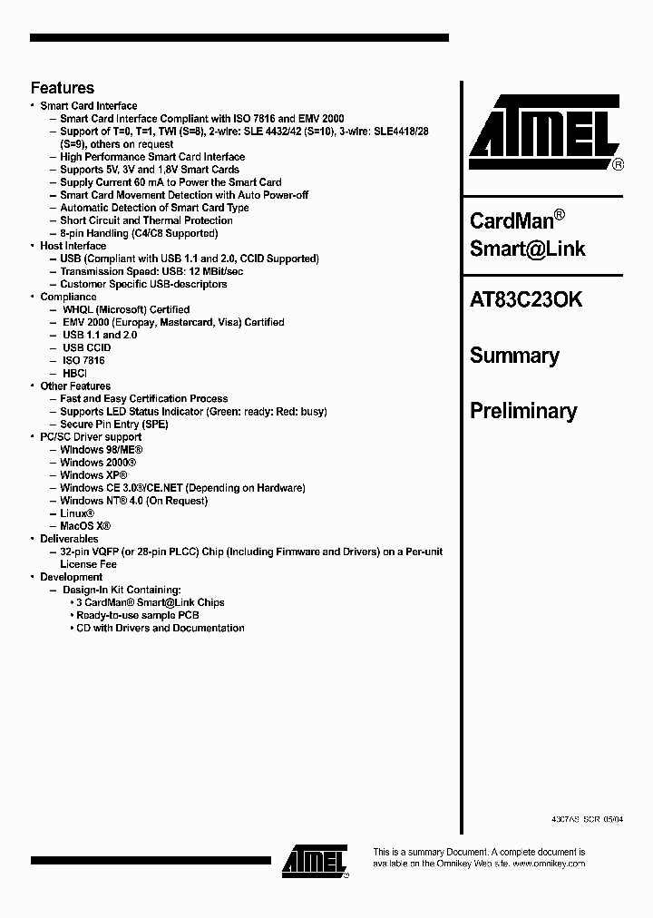 AT83C23OK_745709.PDF Datasheet