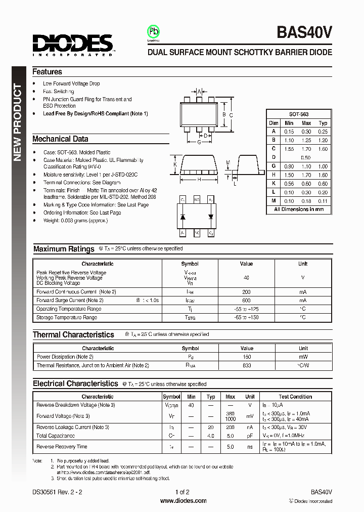 BAS40V_647536.PDF Datasheet