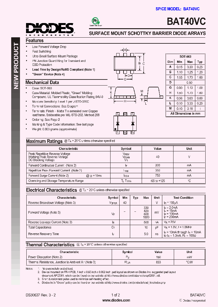 BAT40VC_647524.PDF Datasheet
