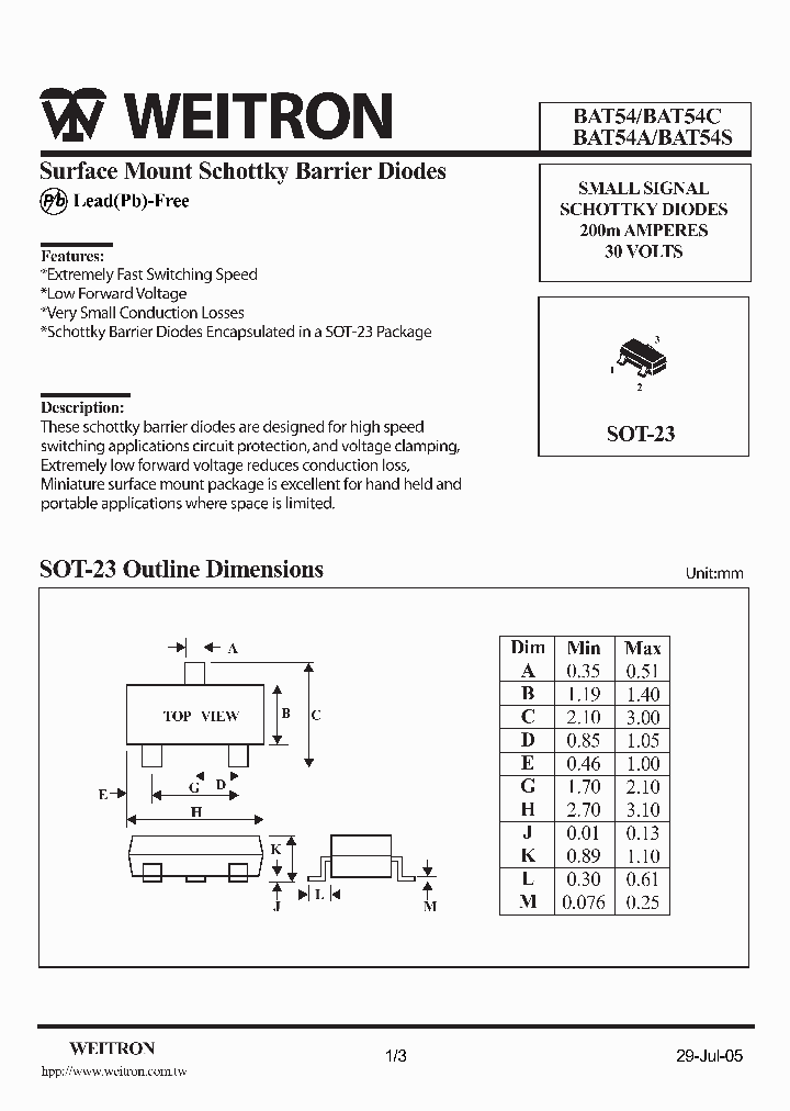 BAT54_610918.PDF Datasheet