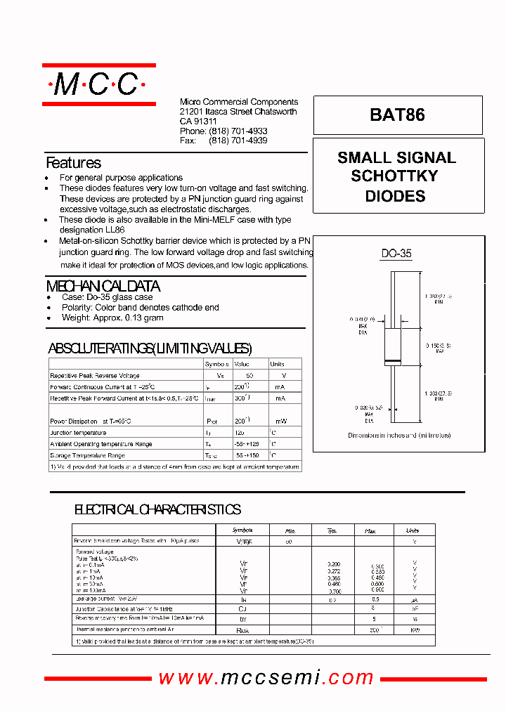 BAT86_585568.PDF Datasheet