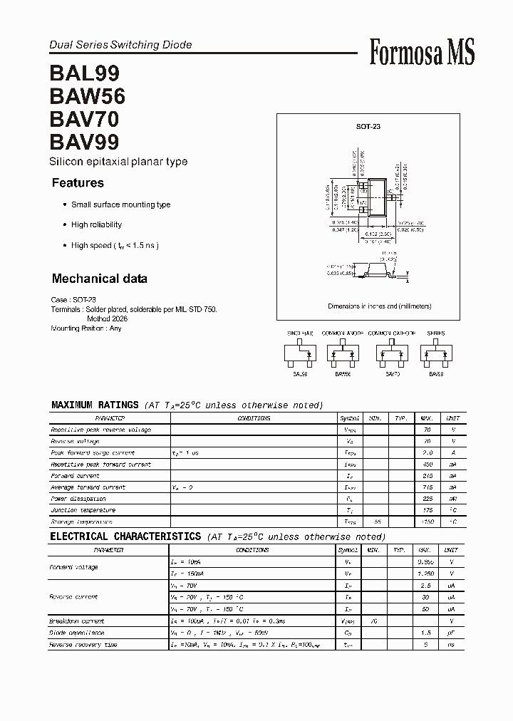 BAW56_455170.PDF Datasheet