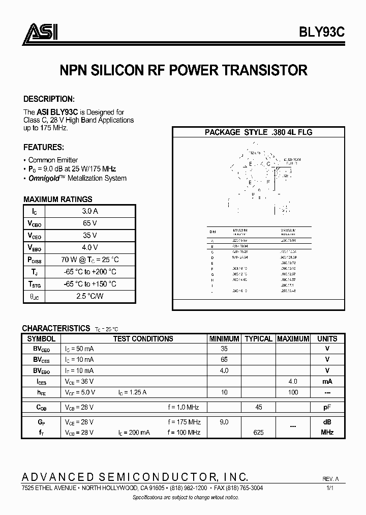 BLY93C_779214.PDF Datasheet