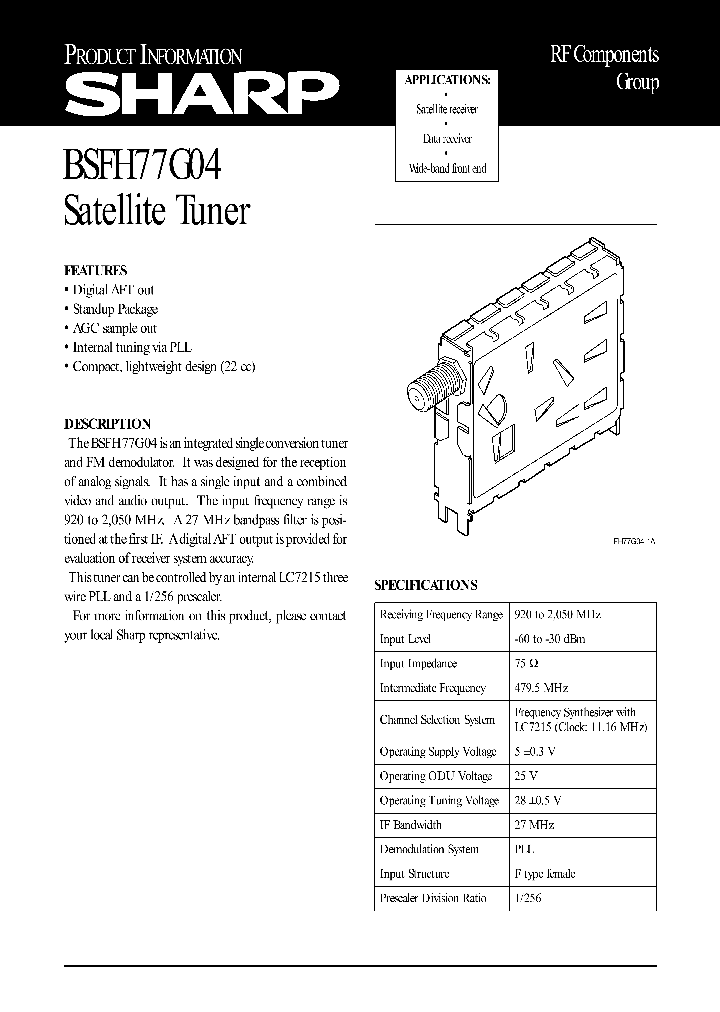 BSFH77G04_663226.PDF Datasheet