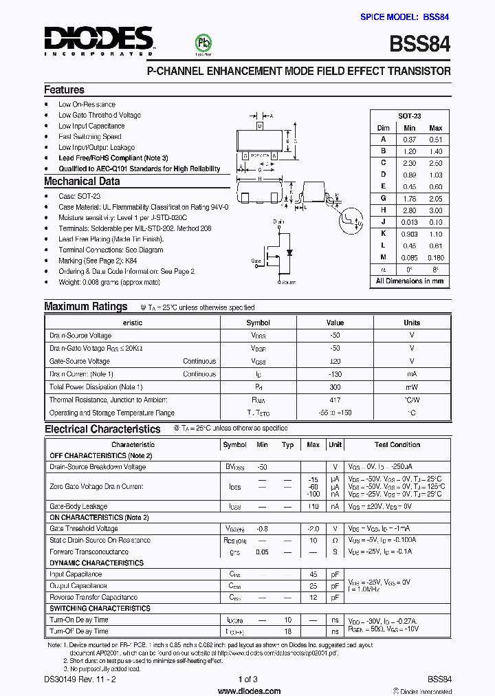 BSS84-7-F_730592.PDF Datasheet