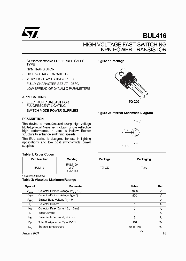 BUL41605_737254.PDF Datasheet