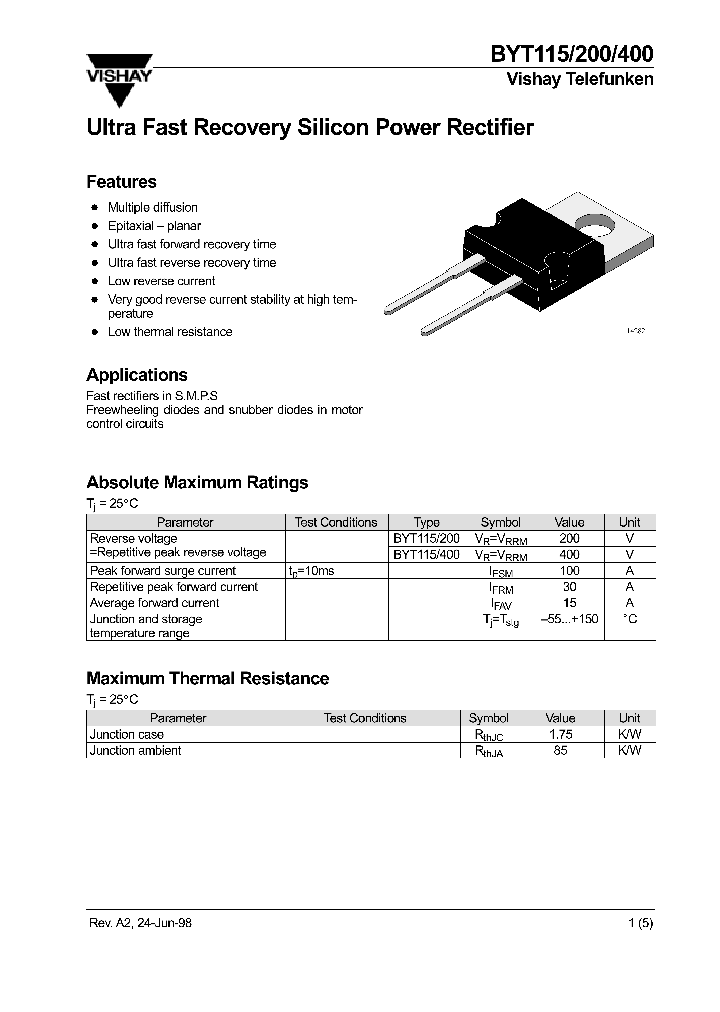 BYT115_603104.PDF Datasheet