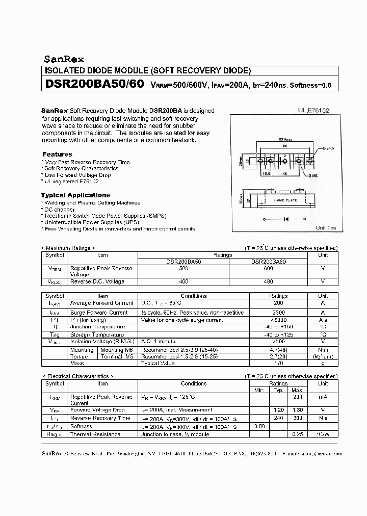 DSR200BA50_614699.PDF Datasheet