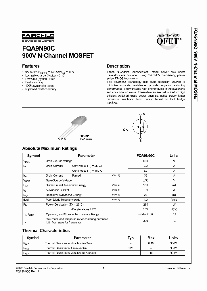 FQA9N90CF109_593182.PDF Datasheet