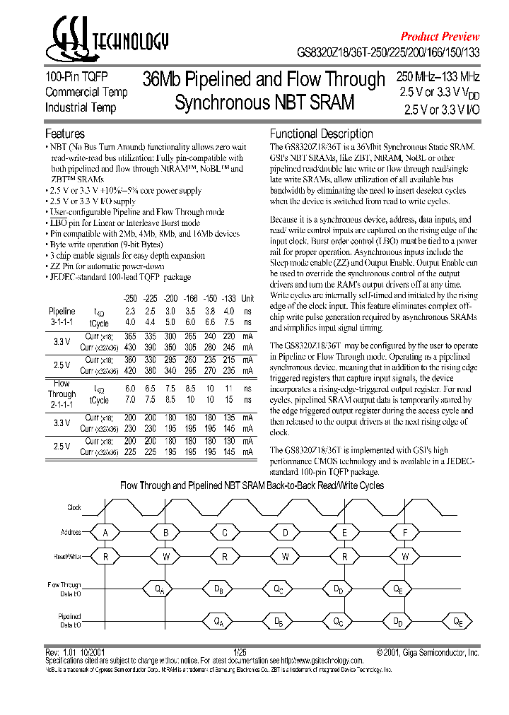 GS8320Z18T_677186.PDF Datasheet