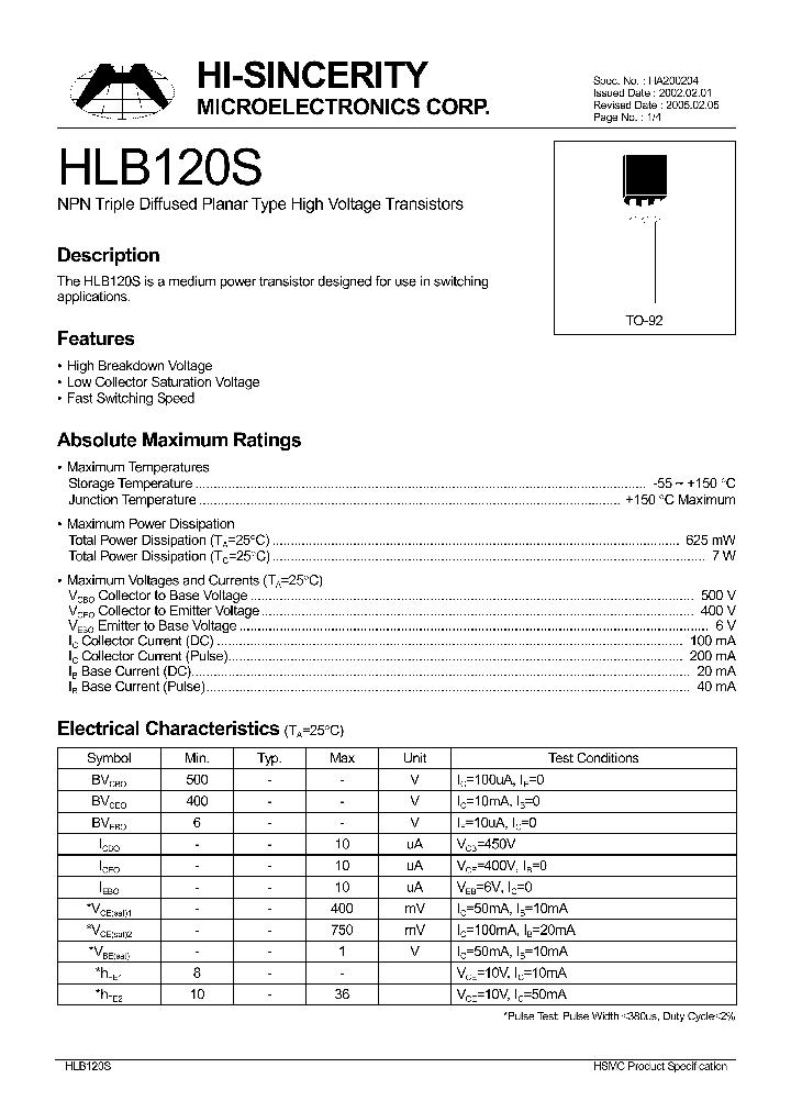 HLB120S_618584.PDF Datasheet