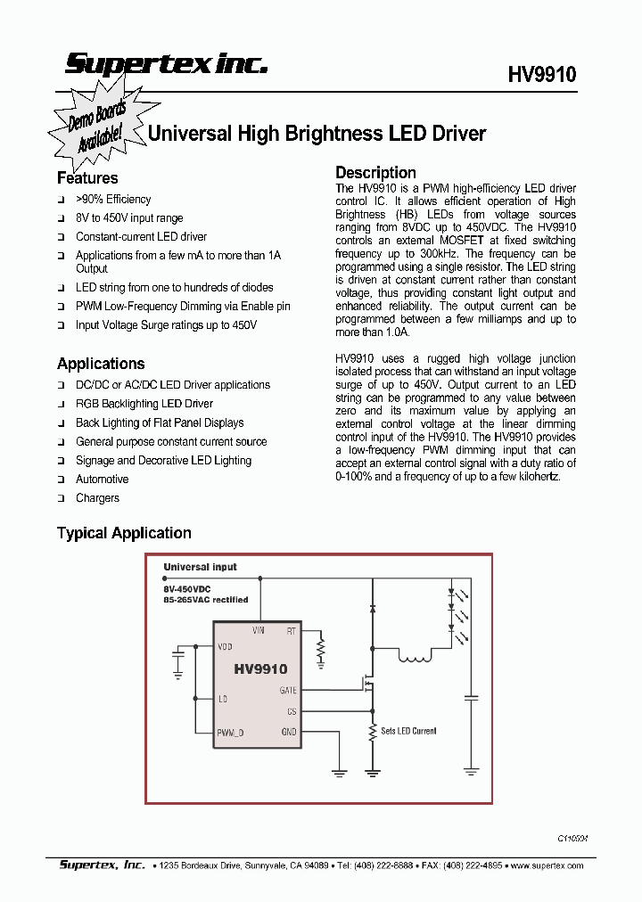 HV9910_611248.PDF Datasheet