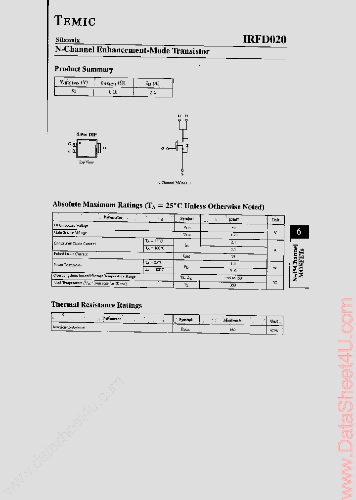 IRFD020_560001.PDF Datasheet