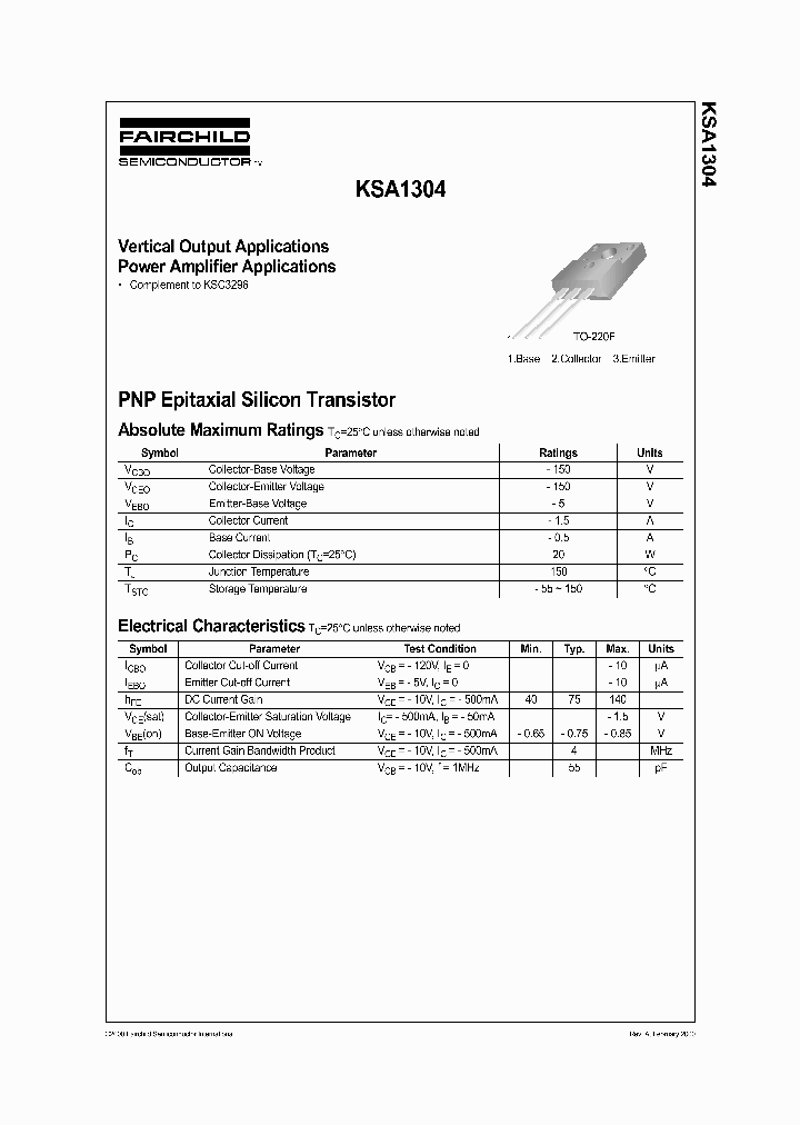 KSA1304_600004.PDF Datasheet