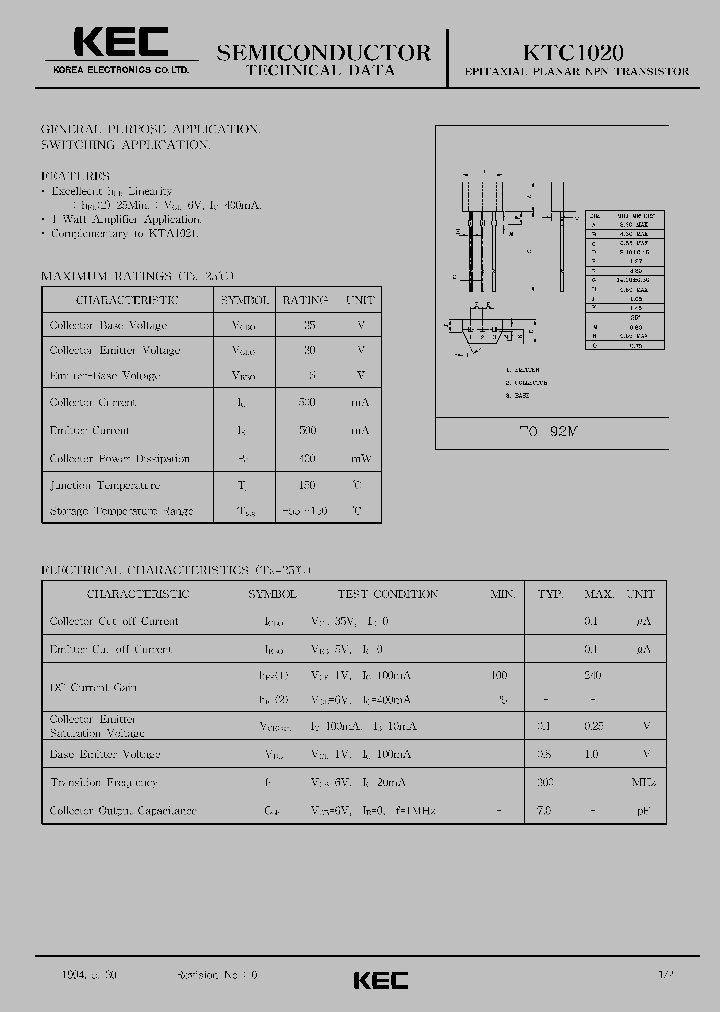 KTC1020_574761.PDF Datasheet