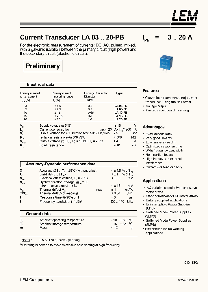 LA10-PB_701000.PDF Datasheet