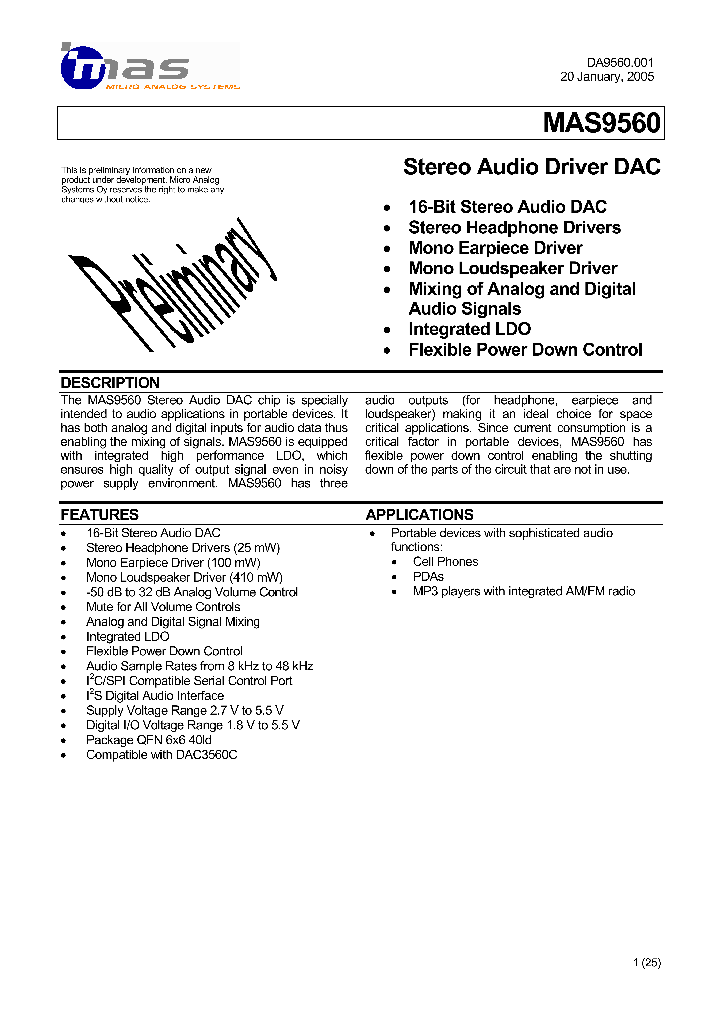 MAS9560_735593.PDF Datasheet