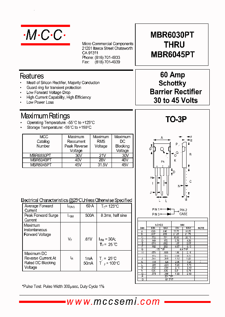 MBR6030PT_732108.PDF Datasheet