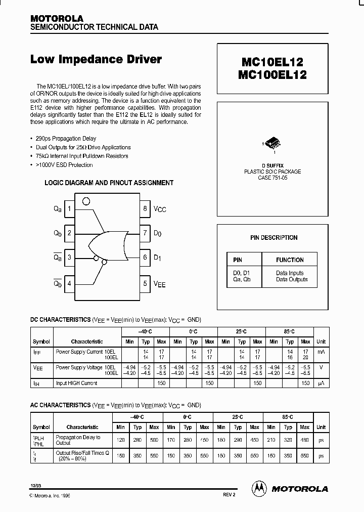 MC100EL12_742047.PDF Datasheet